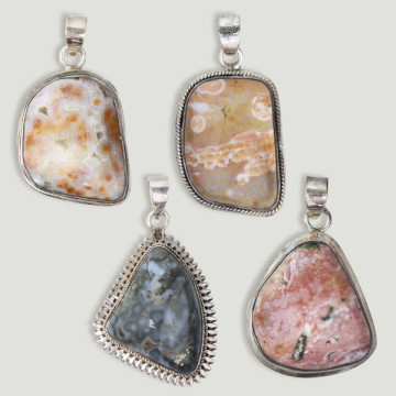 Colgante de Plata. Jaspe Océano. A partir de 9 gr. (PRECIO POR GRAMO)