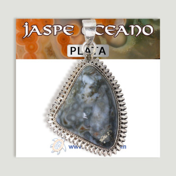 Colgante de Plata. Jaspe Océano. A partir de 9 gr. (PRECIO POR GRAMO)