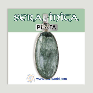 Pendentif en argent. Séraphinite. À partir de 4 gr. (PRIX PAR GRAMME)