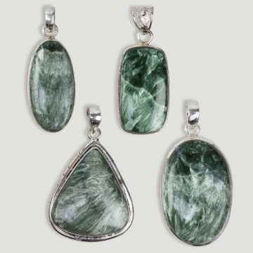 Silver Pendant. Seraphinite. Starting at 4 gr. (PRICE PER GRAM)