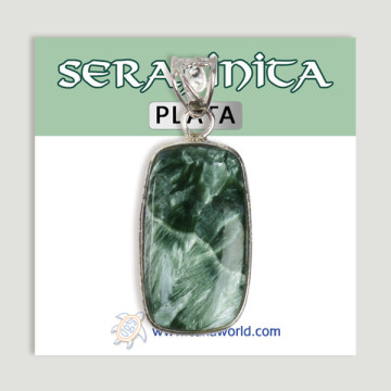 Pendentif en argent. Séraphinite. À partir de 4 gr. (PRIX PAR GRAMME)