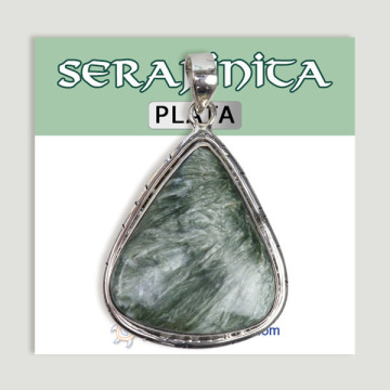 Pendentif en argent. Séraphinite. À partir de 4 gr. (PRIX PAR GRAMME)