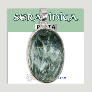 Pendentif en argent. Séraphinite. À partir de 4 gr. (PRIX PAR GRAMME)