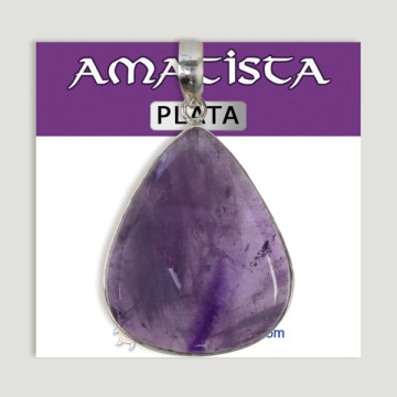 Pendentif en argent. Améthyste. À partir de 8,4 gr. (PRIX PAR GRAMME)