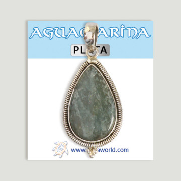 Colgante de Plata. Aguamarina. A partir de 6 gr. (PRECIO POR GRAMO)