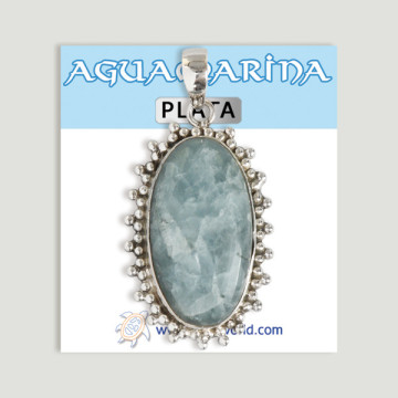 Colgante de Plata. Aguamarina. A partir de 6 gr. (PRECIO POR GRAMO)