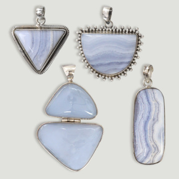 Colgante de Plata. Calcedonia. A partir de 8,2 gr. (PRECIO POR GRAMO)
