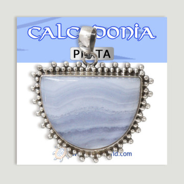Colgante de Plata. Calcedonia. A partir de 8,2 gr. (PRECIO POR GRAMO)