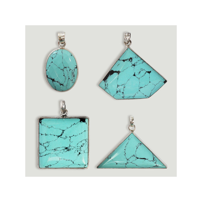 Silver Pendant. Turquoise Howlite. Starting at 11.3 gr. (PRICE PER GRAM) Silver Pendant. Turquoise Howlite. Starting at 11.3 gr. (PRICE PER GRAM)