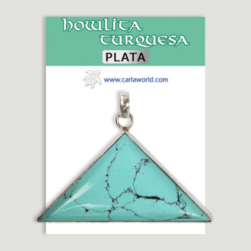 Pendentif en argent. Howlite turquoise. À partir de 11,3 gr. (PRIX PAR GRAMME)