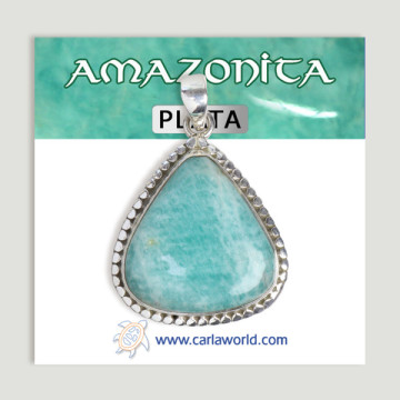 Pendentif en argent amazonite. À partir de 9gr. (PRIX PAR GRAMME)