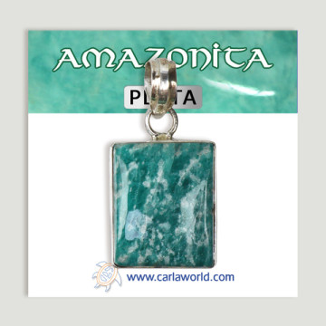 Pendentif en argent amazonite. À partir de 9gr. (PRIX PAR GRAMME)