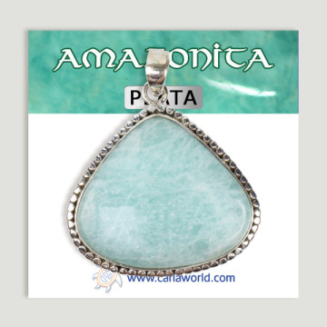 Pendentif en argent amazonite. À partir de 9gr. (PRIX PAR GRAMME)
