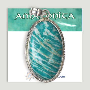 Pendentif en argent amazonite. À partir de 9gr. (PRIX PAR GRAMME)
