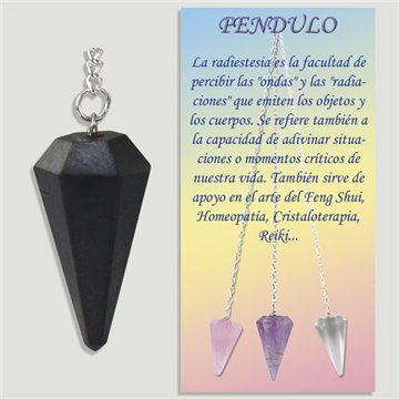 SHUNGITA. Péndulo Facetado. Silverplated.