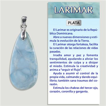 LARIMAR EXTRA. Colgante en Plata. Formas surtidas.