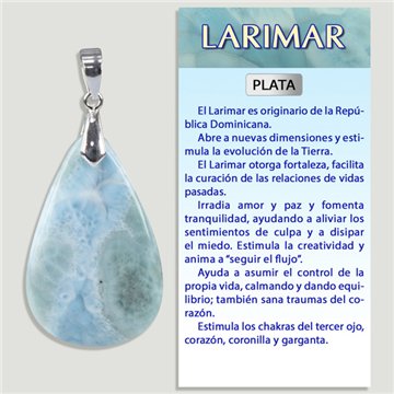 LARIMAR EXTRA. Colgante en Plata. Formas surtidas.