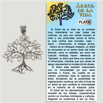 TREE OF LIFE. SILVER Pendant and Zirconia. 22x20mm