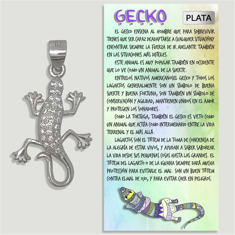 GECKO. Pendentif en ARGENT et Zircone. 15x20 mm GECKO. Pendentif en ARGENT et Zircone. 15x20 mm
