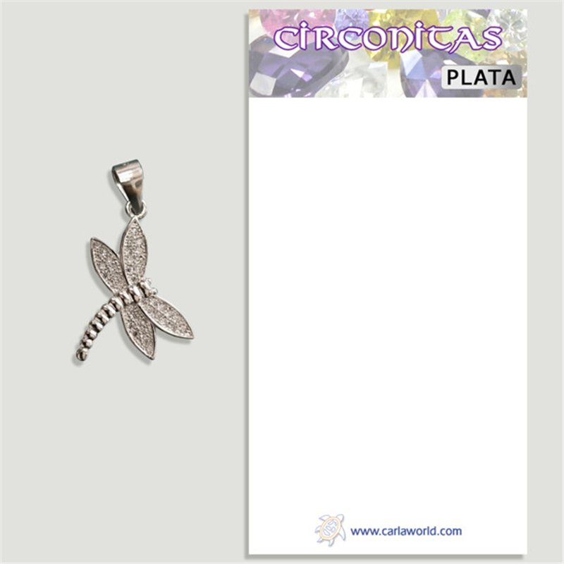 DRAGONFLY. SILVER Pendant and Zirconia. 17x18mm DRAGONFLY. SILVER Pendant and Zirconia. 17x18mm