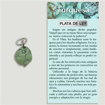 TURQUOISE. SILVER Pendant. Round shape