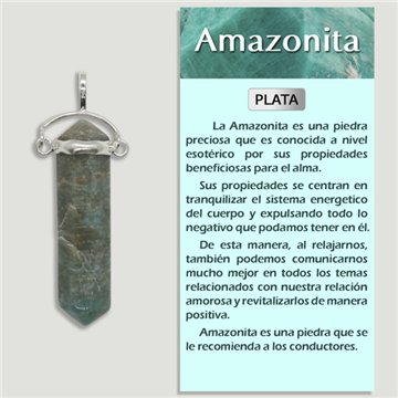 AMAZONITE. SILVER Pendant. Rocker
