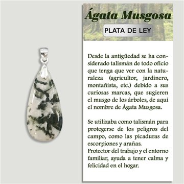 MOSS AGATE. SILVER Pendant. Assorted shapes