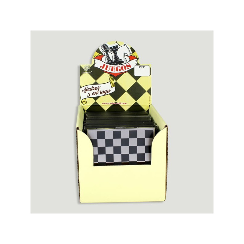 Juegos de viaje. Ajedrez y 3 en raya. 10,5x10,5x1cm Juegos de viaje. Ajedrez y 3 en raya. 10,5x10,5x1cm