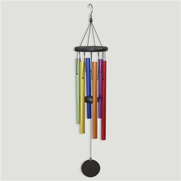 Móvel em aço. Tubos multicoloridos. 77 cm