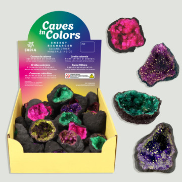 COULEURS DES GROTTES. Quartz coloré.