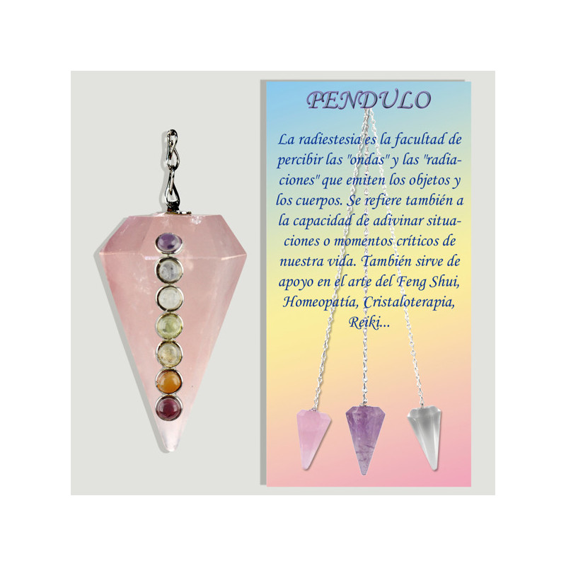 CHAKRA-Cuarzo Rosa. Péndulo silverplated cabujón facetado. CHAKRA-Cuarzo Rosa. Péndulo silverplated cabujón facetado.