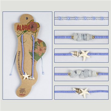 Tobillera ajustable. Modelo: cypraea pintada