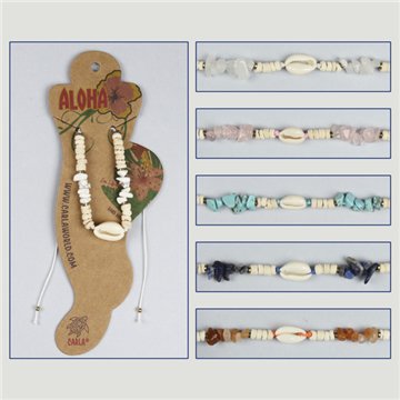 Tobillera ajustable. Modelo: cypraea colgando