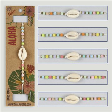 Pulsera ajustable. Modelo: ojo turco y mineral