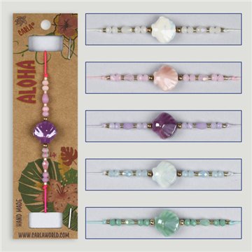 Bracelet réglable. Modèle : couleurs cypraea