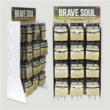 BRAVE SOUL. Expositor de pulseiras com cordão ajustável. Modelos variados