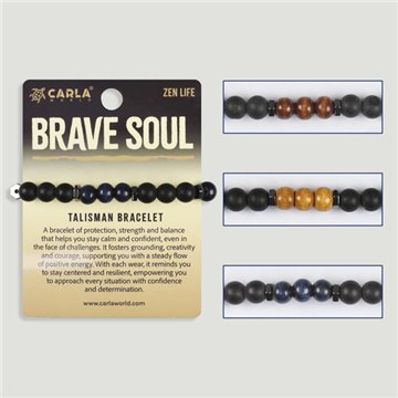 BRAVE SOUL. Pulsera cordón ajustable. Modelo 01