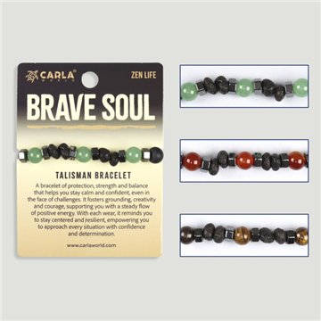 BRAVE SOUL. Pulsera cordón ajustable. Modelo 04
