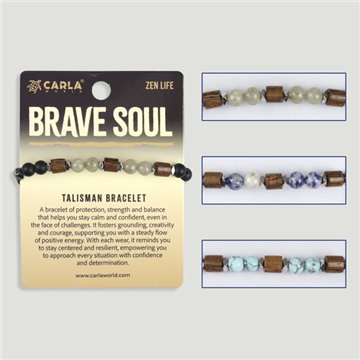 BRAVE SOUL. Pulsera cordón ajustable. Modelo 05
