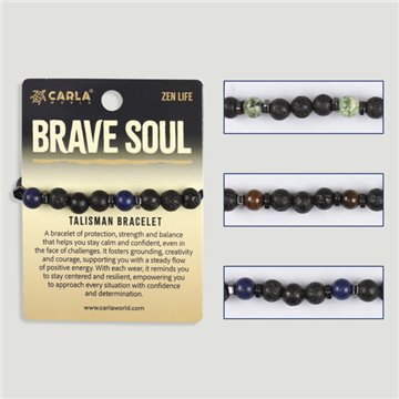 BRAVE SOUL. Pulsera cordón ajustable. Modelo 06