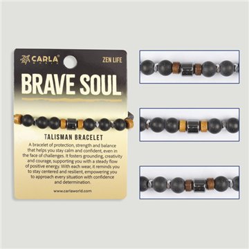 BRAVE SOUL. Pulsera cordón ajustable. Modelo 10