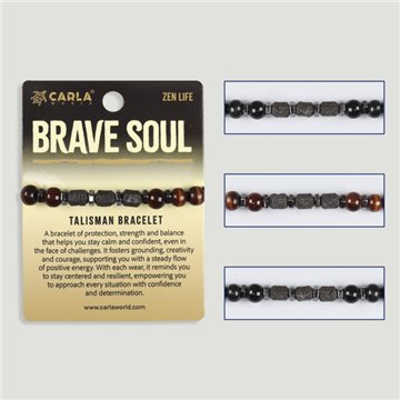 BRAVE SOUL. Pulsera cordón ajustable. Modelo 12