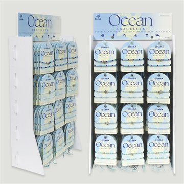 OCEAN. Adjustable cord bracelet display. Assorted models