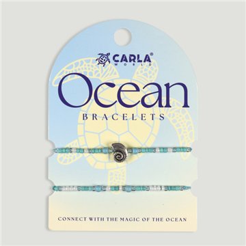 OCEAN. Pulsera cordón ajustable. Modelo Caracola