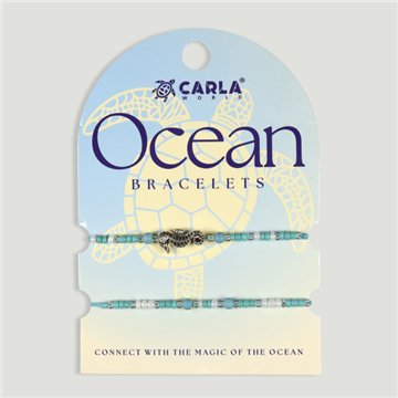 OCEAN. Pulsera cordón ajustable. Modelo Caballito de mar