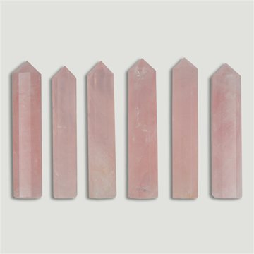 Ponta de Quartzo Rosa. Aprox. 6,5 cm