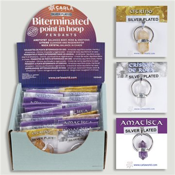 BITERMINATED.Pendentif minéral assorti à double terminaison