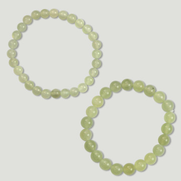 Gancho 33. Pulsera Bola 6 y 8mm. Jade.