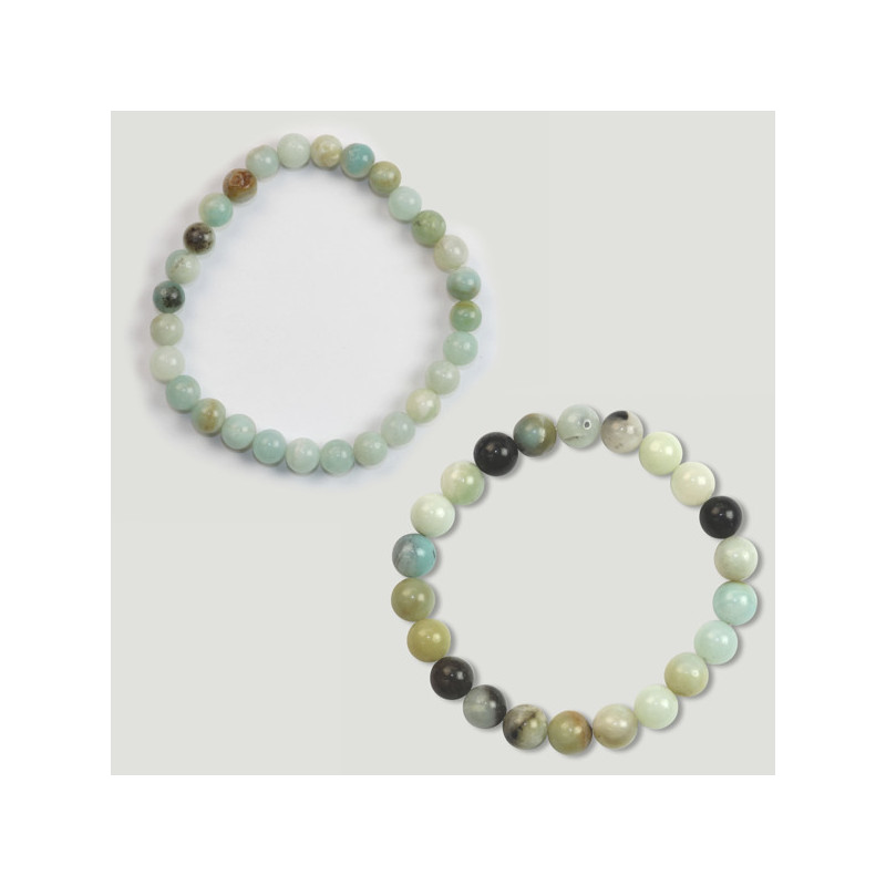 Gancho 42. Pulseira Bola 6 e 8mm. Amazonita. Gancho 42. Pulseira Bola 6 e 8mm. Amazonita.