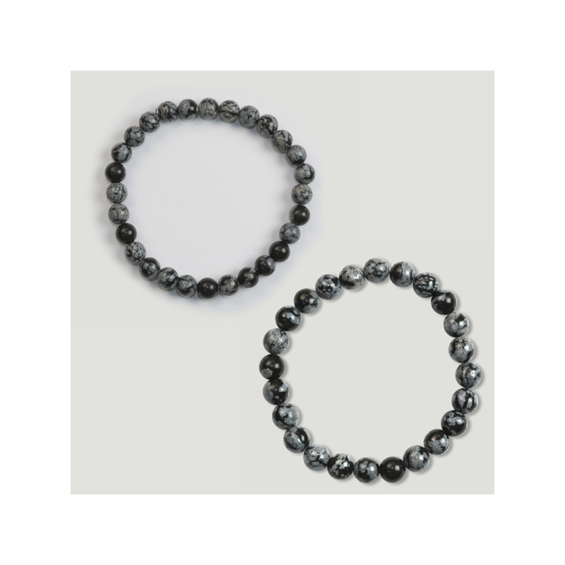 Hook 45. Ball Bracelet 6 and 8mm. Obsidian. Hook 45. Ball Bracelet 6 and 8mm. Obsidian.